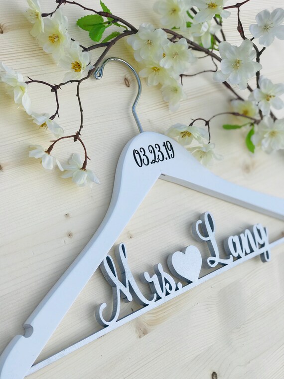 Personalized Hanger Wedding Dress Hanger Bride Hanger Bride Etsy
