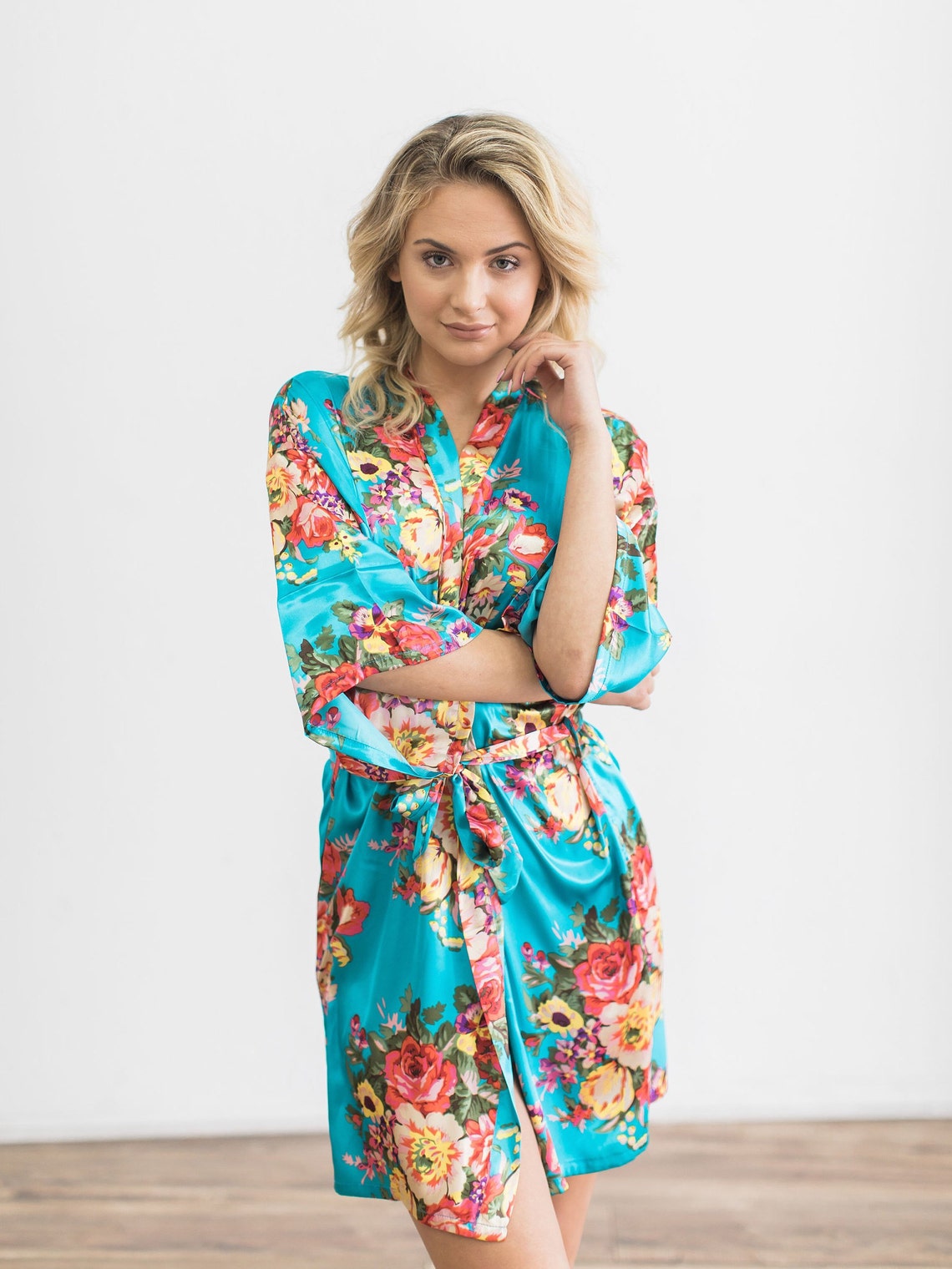 floral bridesmaid robe