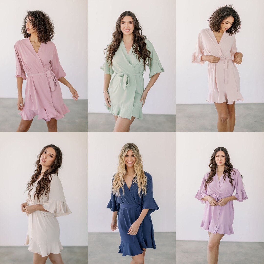 Bridesmaid Robes, Ruffle Bridesmaid Robes, Ruffle Robes, Bridesmaid