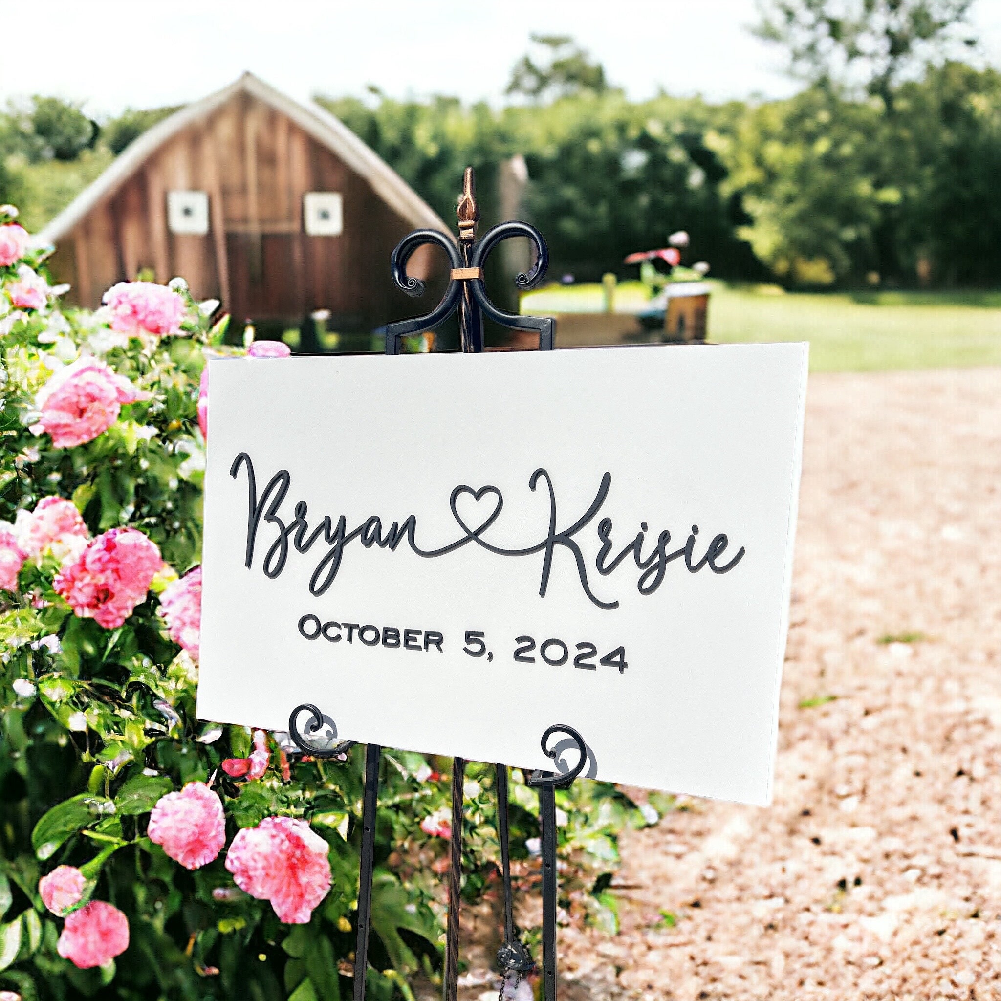 Wedding Sign, Wedding Welcome Sign, Wedding Decor, Wedding Signage, White Wedding Sign, Custom Wedding Sign, Wedding Gift, Engagement Gift
