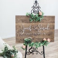 Rustic Wooden Wedding Welcome Sign | Personalized Name & Date | Custom Bride Groom Sign | Boho Farmhouse Wedding Decor product logo