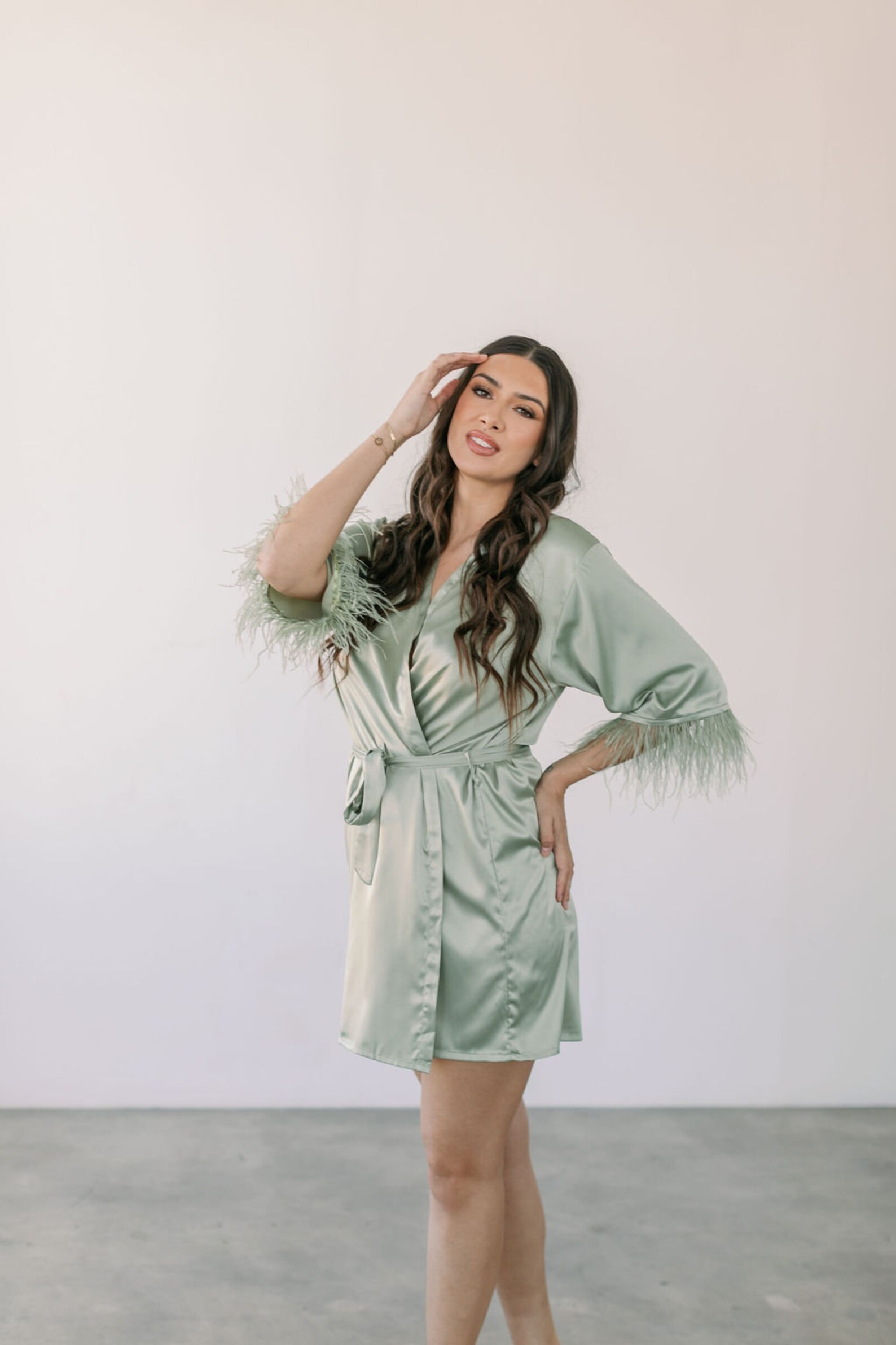 Bridesmaid Robes Feather Robe Robe With Feathers Feather Etsy