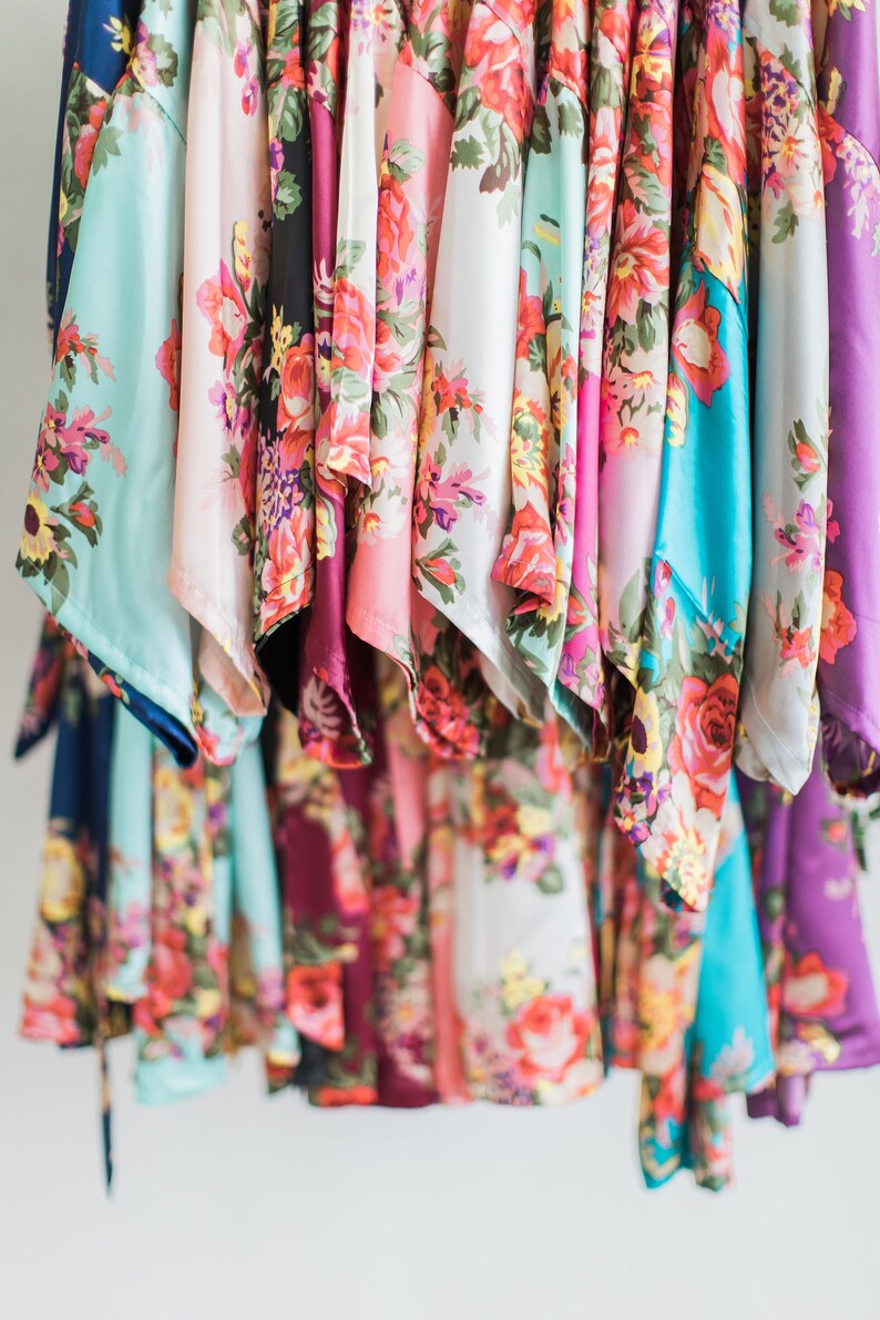 floral bridesmaid robes