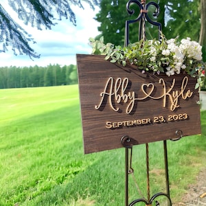 Wedding Decor, Wedding Sign, Custom 3D Wedding Welcome Sign, Wedding Welcome Sign, Personalized Wedding Sign, Sign for Wedding Entrance image 6