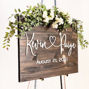 3D Wedding Welcome Sign: Custom Wood Venue Decor