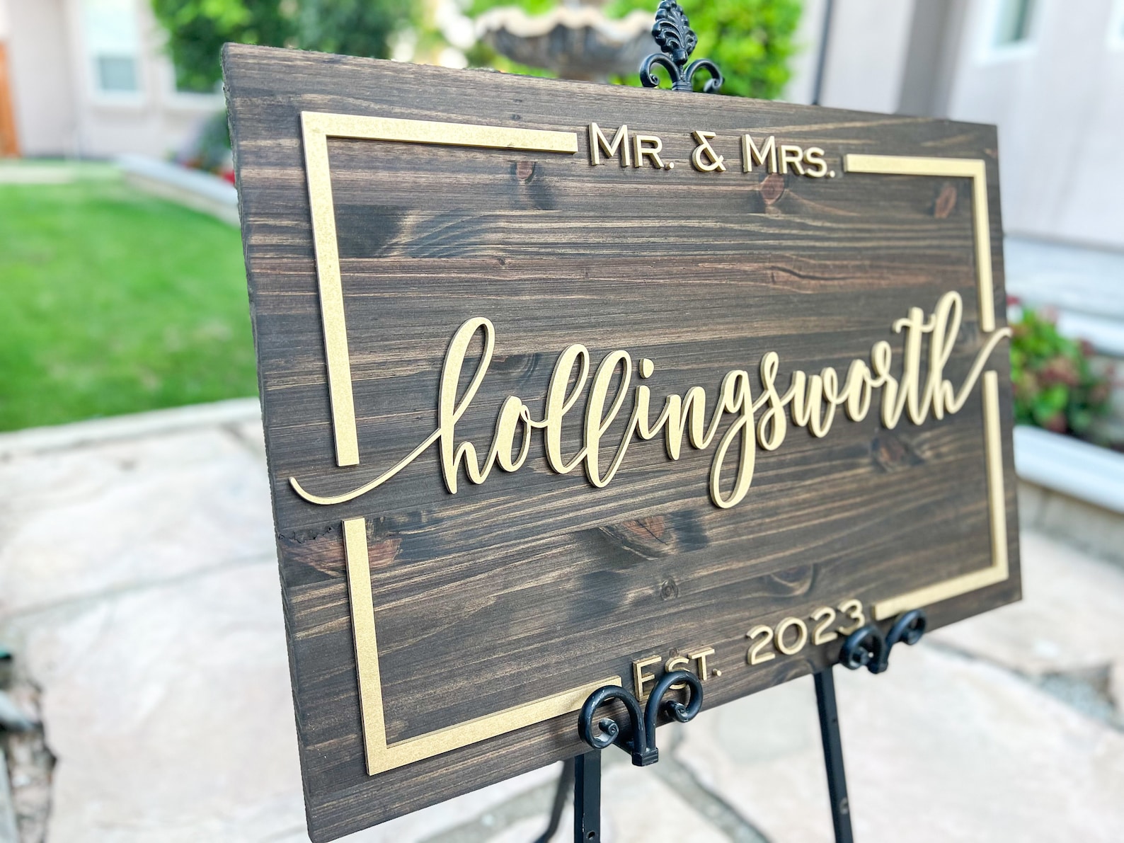 Image of Wooden Wedding Sign