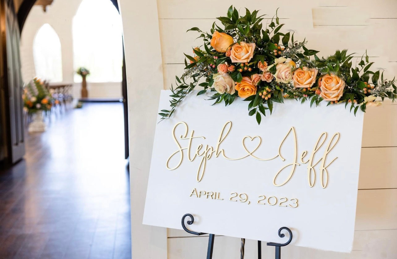 Wedding Sign, Wedding Welcome Sign, Wedding Decor, Wedding Signage, White Wedding Sign, Custom Wedding Sign, Wedding Gift, Engagement Gift