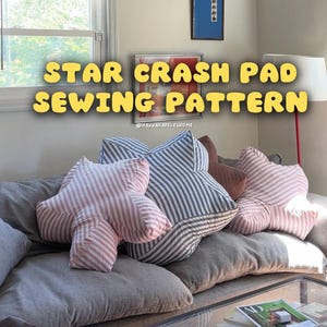 Star Crash Pad Sewing Pattern PDF (Print at Home), Detailed Instructions, Multiple Size Options