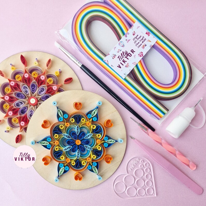 Mandala Quilling Kit Mandala Craft Kit Mindful Crafts Etsy