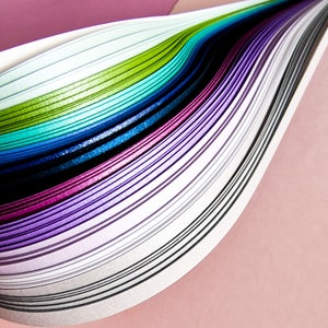 Carta per quilling metallizzata, Natale argentato 3 mm, confezione da 5 mm, carta artigianale, filigrana di carta