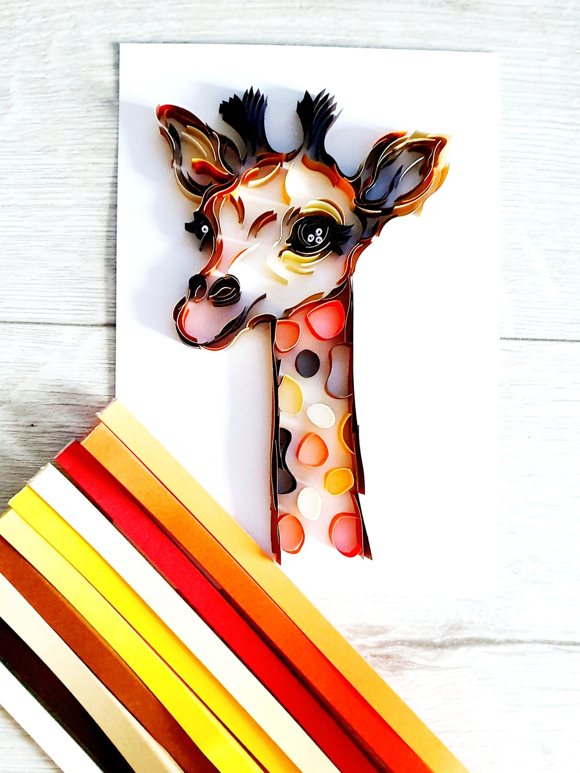 Giraffe Quilled Wall Art Giraffe Bedroom 3D Paper Art 3D Etsy