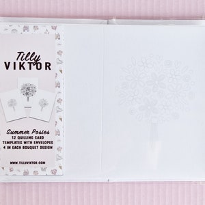 Pacchetto di modelli di biglietti di quilling - Posies estivi