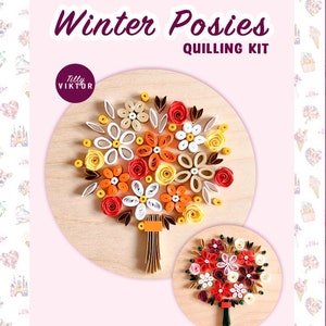 Kit de quilling de fleurs, kit de créations manuelles, kit de quilling floral