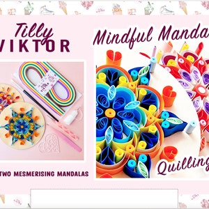 Mandala Quilling Kit, Mandala Craft Kit, Mindful Crafts image 2