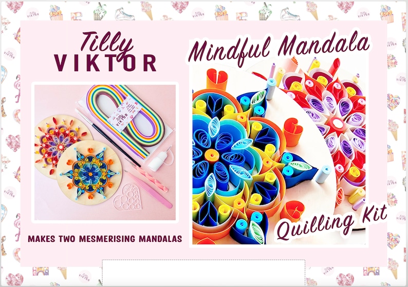 Mandala Quilling Kit, Mandala Craft Kit, Mindful Crafts image 2