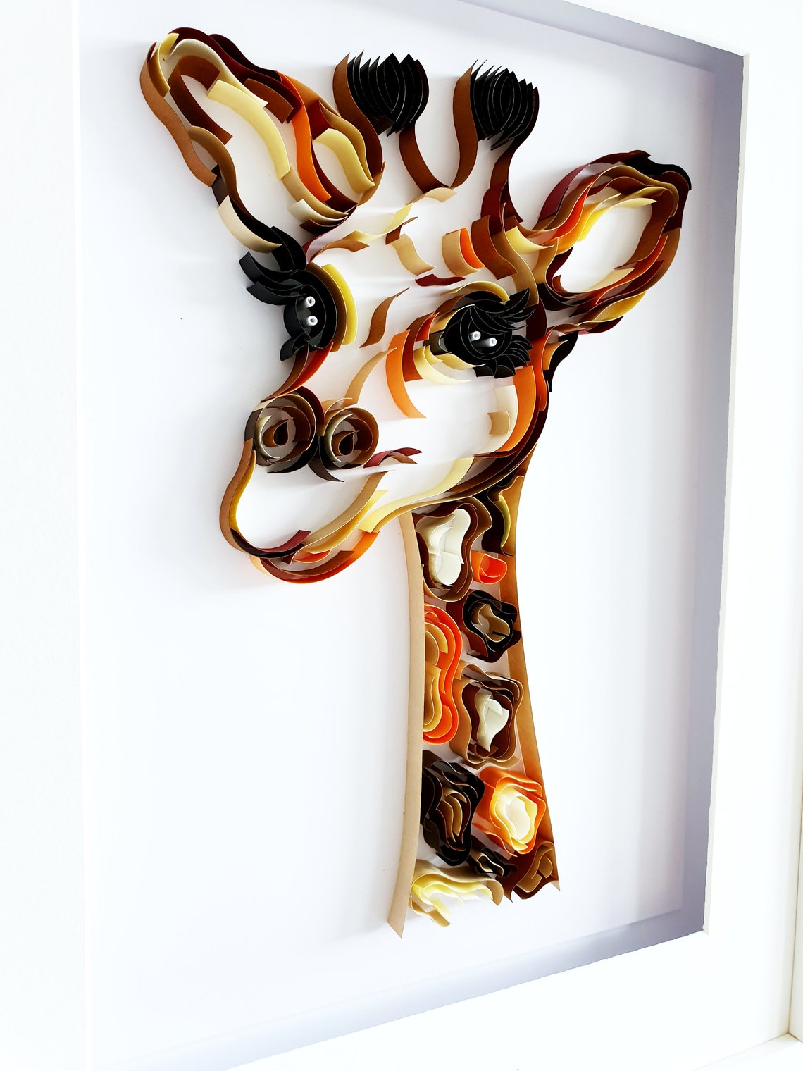 Giraffe Gift Giraffe Art Quilled Wall Art 3D Paper Art 3D Etsy