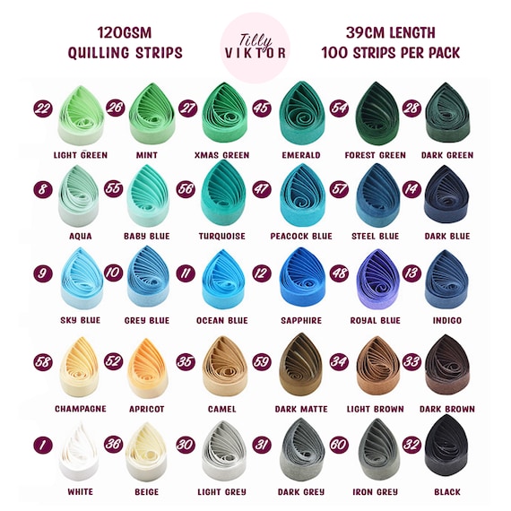 Set Carta Per Quilling - 1040 Strisce, 4 Larghezze (3/5/7/10 Mm), 26 Colori, Per Artigianato