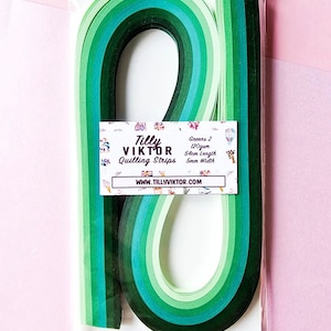 Carta per quilling, strisce per quilling, 5 mm 10 mm Greens 2 confezioni di carta, artigianato di carta, filigrana di carta
