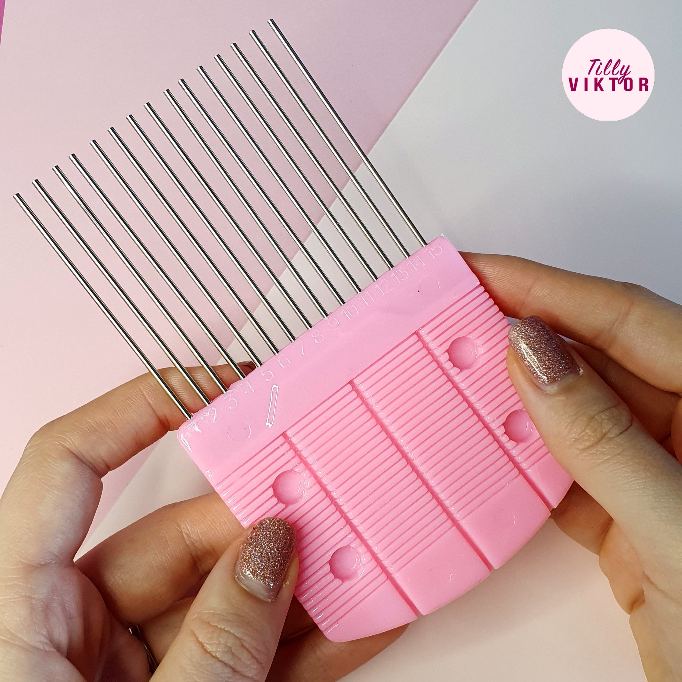 Lovelysp - Peine De Papel Para Hacer Filigranas, Herramienta De Manualidades De Papel, Accesorio Para Manualidades, Manualidades (azul + Rosa), 2