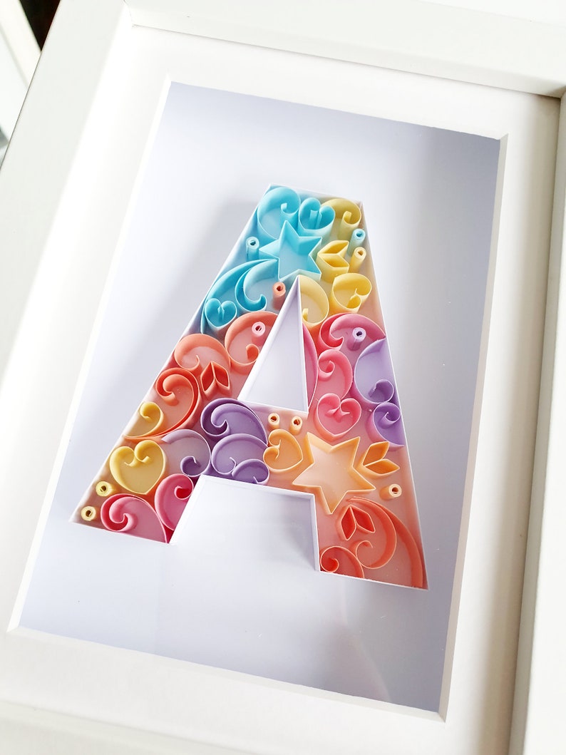 Personalised Name Art Customised Initial Nursery Wall Art Etsy