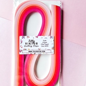 クイリングペーパー、クイリングストリップ、10 mm ピンクペーパーパック、ペーパークラフト、ペーパーフィリグリー
