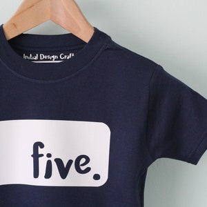 Fifth Birthday Age Children's Cotton Tshirt - FIVE - 5th Birthday Party