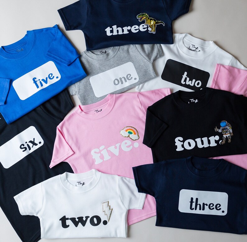 show our collection of number birthday t-shirts