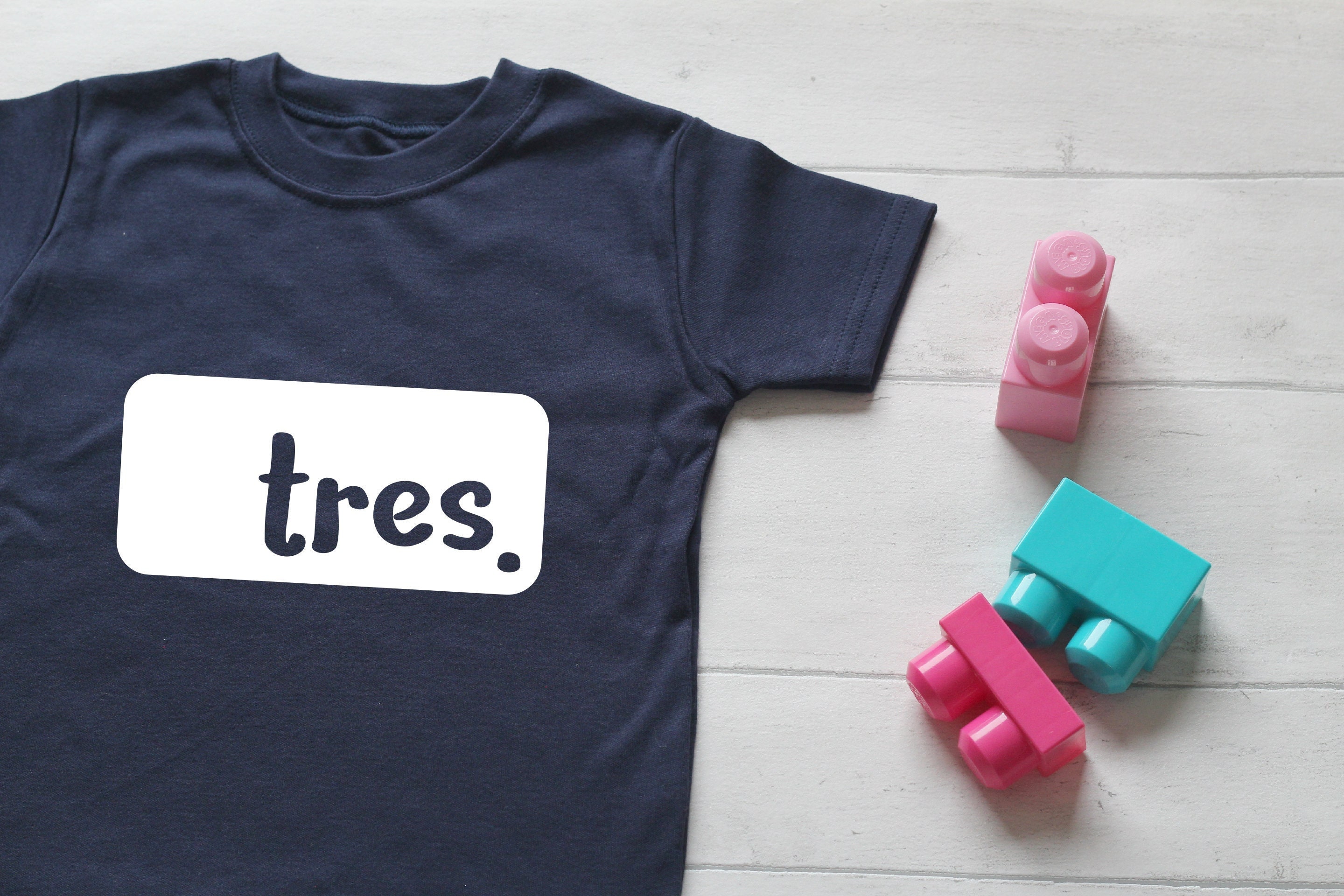 Spanish Birthday Age Children's Cotton Tshirt Uno Dos - Etsy