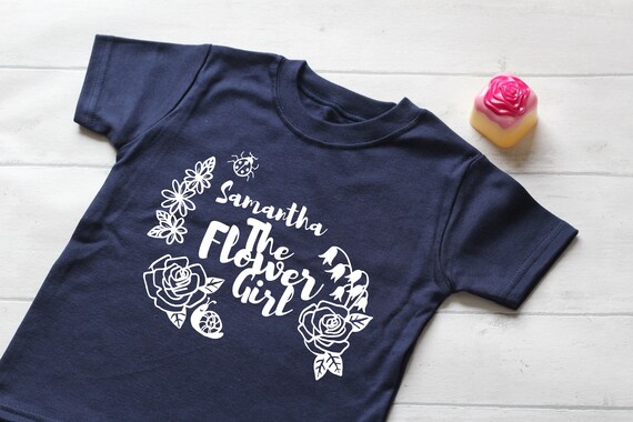 personalised flower girl t shirt