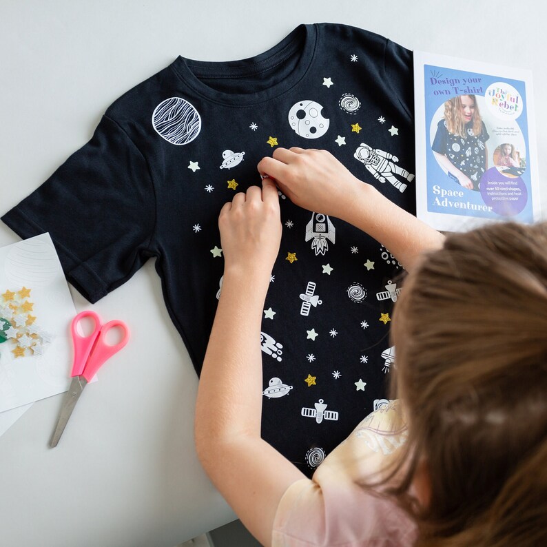 Kid's Craft Tshirt Kit Space Themed Craft Kit Tshirt Creator Kit