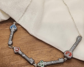 Resident Evil 2 Inspired RPD Four Key Necklace