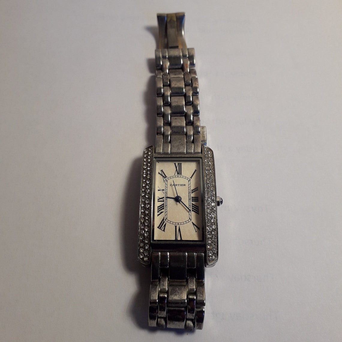 Cartier Wrist Watch LadiesParis 925 Argent Plaque Or G20m Etsy