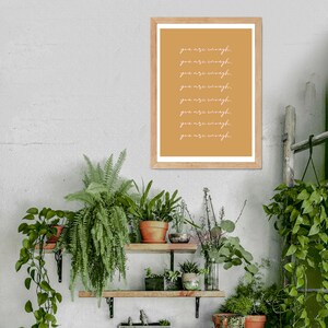 You Are Enough Wall Art Text Printable Wall Art, Encouraging Wall Art, Motivational Wall Prints, Printable Wall Art, Instant Download image 2