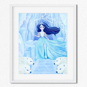 New! The Snow Queen  // Children&#39;s Art, Book Print, Illustration Art, Fairy Tale Wall Art, Book Art, Nursery Decor, Kids Room Art