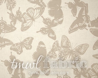 Woven Fabric - Ash Butterflies - Fat Quarter Yard +