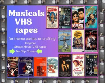 Lot of  5, 10, 15, 20, 25, 30 VHS tapes (No covers) for Arts & Crafts [MUSICALS]