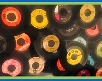 Lot of 5, 10, 15, 20, 25, 30, 40, 50, 100 & 200  (7in records for crafting)