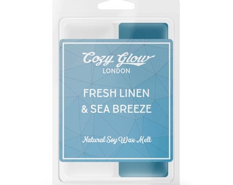 Cozy Glow Fresh Linen & Sea Breeze Soy Wax Melt Duo