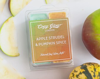Cozy Glow Apple Strudel & Pumpkin Spice Soy Wax Melt Duo