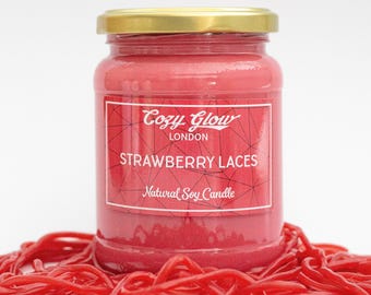 Cozy Glow Strawberry Laces Soy Candle