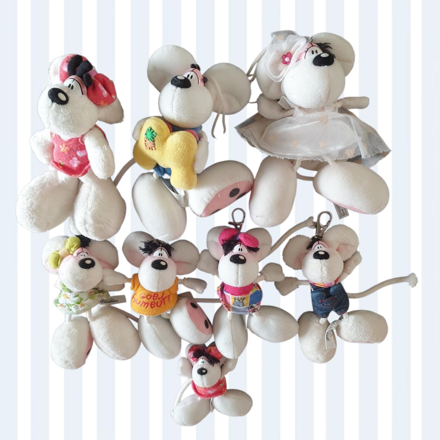Lot De 10 Figurines Diddle Diddelina – Résine – Occasion – Voir Photos Pour Détails