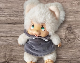 Monchhichi/monchichi Yellow Cat/kitten Doll Vintage 1979