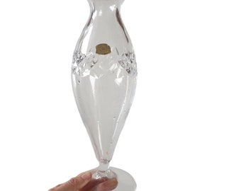 Val Saint Lambert clear crystal vase elegant shape