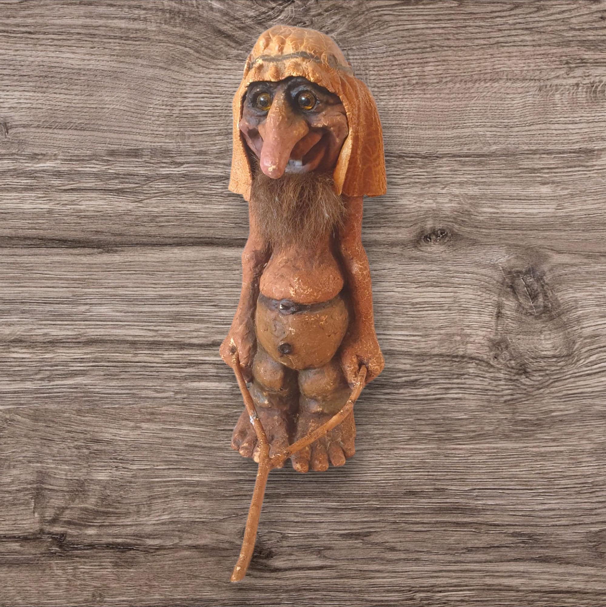Rare Vintage Large Norwegian Nyform Troll #138 Large Oil Sheik