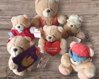 Osos de peluche Forever Friends con mensaje elige tu peluche retro vintage favorito Andrew Brownsword década de 1990