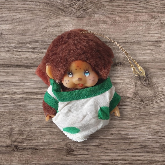 Cute Vintage Monchhichi Miniature Monkey Ornament 1980s Retro