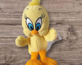 Cute Vintage Plush Tweety Phone Pouch Retro Collectible 2000
