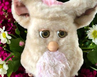 Funky Furby With Box and Spoon 2006 WORKING Purple and Green