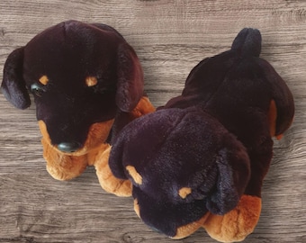 Lindo perro de peluche realista Rottweiler De Bijenkorf 2 tamaños disponibles 14 cm 5,5 pulgadas y 12 cm 4,7 pulgadas juguete de peluche coleccionable