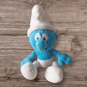 Vintage Smurf plush collectible retro Smurf soft toy 28 cm 11 inch